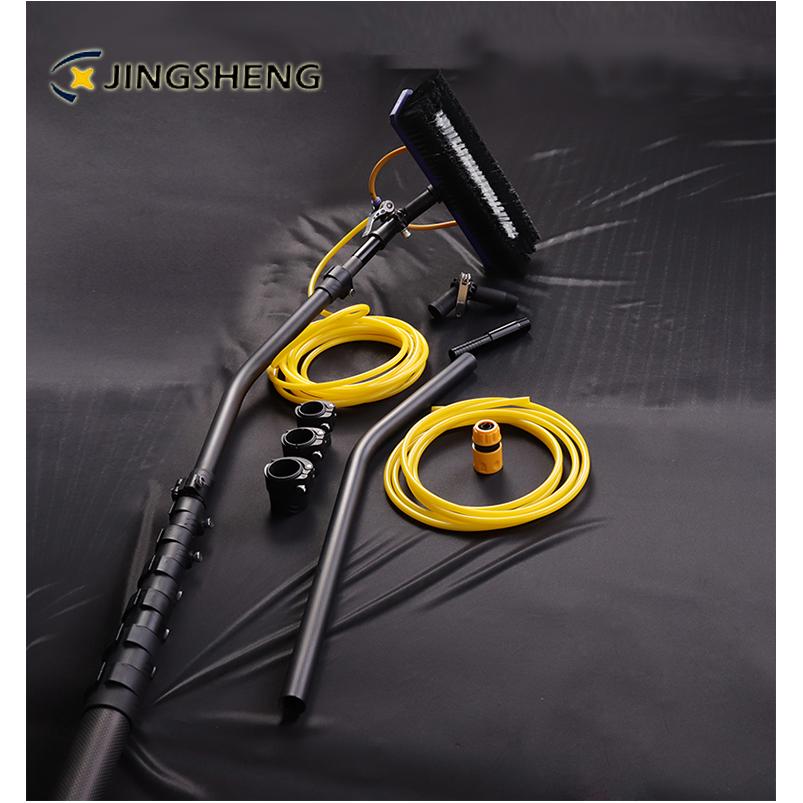 Window cleaning rod with hose